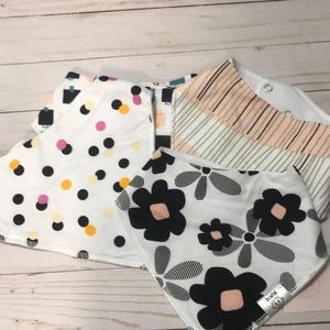 set of 4 drooling bibs